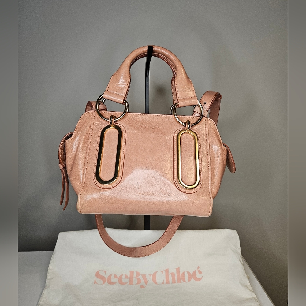 See By Chloe Blush Satchel with Gold Details